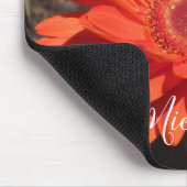 Orange Daisy Blume Foto Name Mousepad (Ecke)