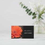 Orange Daisy Blume Foto Visitenkarte (Stehend Vorderseite)