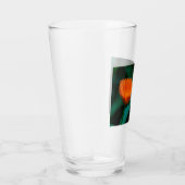 Orange daisy Blume Glas (Rechts)