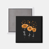 Orange Daisy Blume Leukämie Bewusstsein Magnet (Vorderseite/Rückseite)