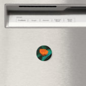 Orange daisy Blume Magnet (In Situ (Geschirrspüler))