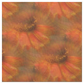Orange Daisy Blume Natur Kunstmuster Stoff (Nahaufnahme)