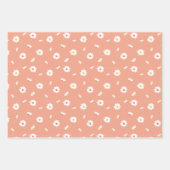 Orange Daisy Blume Pattern Geschenkpapier Set (Vorderseite 2)