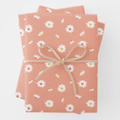 Orange Daisy Blume Pattern Geschenkpapier Set (Beispiel)