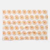 Orange Daisy Blume Print, Vintages Blumenmuster Geschirrtuch (Horizontal)