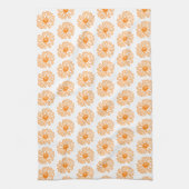 Orange Daisy Blume Print, Vintages Blumenmuster Geschirrtuch (Vertikal)