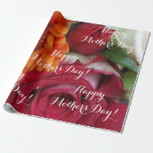 Orange Daisy Blume Rote Rosen Floral Bouquet Geschenkpapier (Ungerollt)