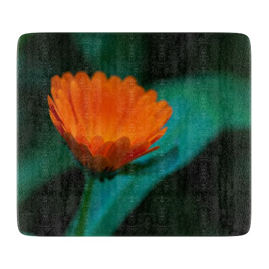 Orange daisy Blume Schneidebrett (Vorderseite)