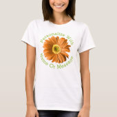 Orange Daisy Blume T-Shirt (Vorderseite)