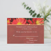 Orange daisy Blume UAWG Hochzeit Einladung (Stehend Vorderseite)