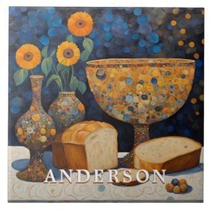 Orange Daisy Blume Vase Still Life Fliese