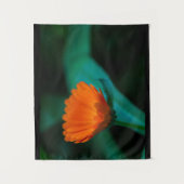 Orange daisy Blume Wandteppich (Vorderseite)