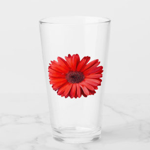Orange Daisy Botanisches Trinkglas Glas