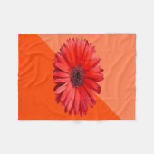 Orange Daisy Fleece Blanket (Vorderseite (Horizontal))