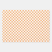 Orange Daisy Floral Stripes Polka Dot Geschenkpapier Set (Vorderseite 3)