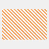 Orange Daisy Floral Stripes Polka Dot Geschenkpapier Set (Vorderseite 2)