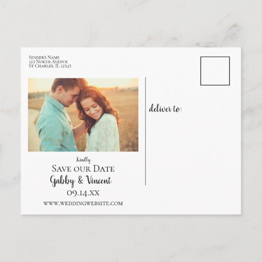 Orange Daisy Horseshoe Western Save the Date Ankündigungspostkarte (Rückseite)