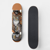 Orange Daisy Maine Coon Cat Caturday Herzstück Skateboard (Vorderseite)