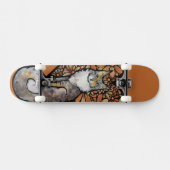 Orange Daisy Maine Coon Cat Caturday Herzstück Skateboard (Horizontal)
