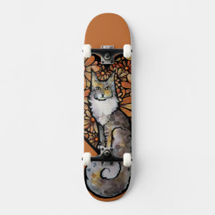 Orange Daisy Maine Coon Cat Caturday Herzstück Skateboard