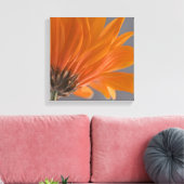 Orange Daisy on Gray Leinwanddruck (Insitu (Wohnzimmer))