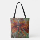 Orange Daisy Pencil Blume Art Tasche (Rückseite)