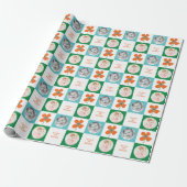 Orange Daisy Pop Blume Chic Birthday Foto Geschenk Geschenkpapier (Ungerollt)