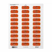 Orange Daisy Rücksendeadresse Mailing Label (Vorne)