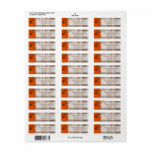 Orange Daisy Rustic Barn Wood Address Labels (Vorne)