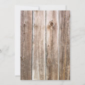 Orange Daisy Rustic Barn Wood Wedding Einladung (Rückseite)
