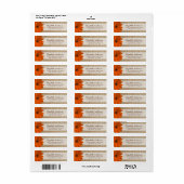 Orange Daisy Rustic Burlap Adresse (Vorne)