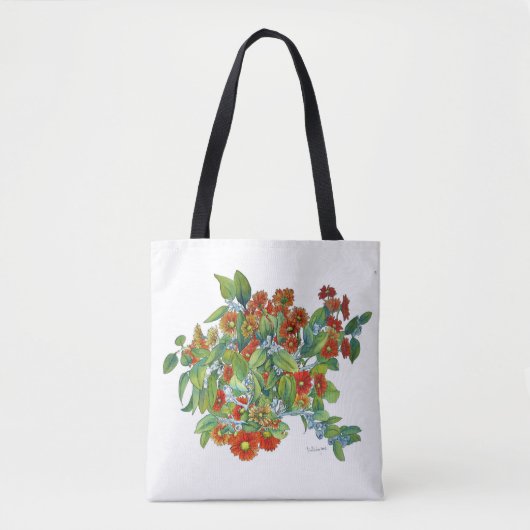 Orange Daisy Tote Bag Tasche (Vorderseite)