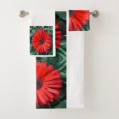 Orange Daisy Towel Set (Insitu)