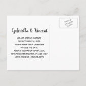 Orange Daisy und Barn Wood Wedding retten das Datu Ankündigungspostkarte (Rückseite)