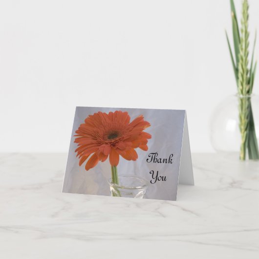Orange Daisy Wedding Bridesmaid Vielen Dank Dankeskarte (Vorderseite)