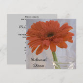 Orange Daisy Wedding Probe Dinner Einladung (Vorne/Hinten)