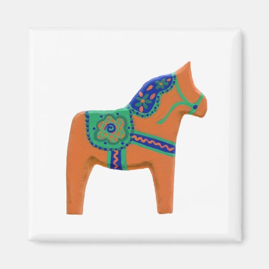 Orange Dala Magnet (Vorne)