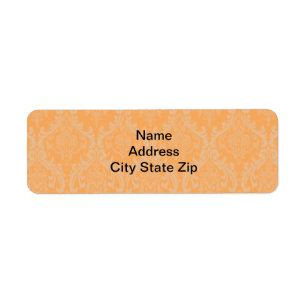 Orange Damask