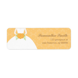 Orange Damask Brautparty