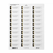 Orange Damask Monogram Address Label (Vorne)