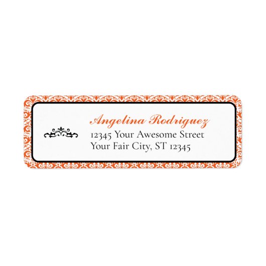 Orange Damask Pattern Abschluss (Vorne)