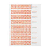 Orange Damask Pattern Abschluss (Bogen)