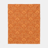 Orange Damask Wallpaper Muster Fleecedecke (Vorderseite)