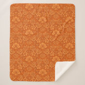 Orange Damask Wallpaper Muster Sherpadecke (Vorderseite)