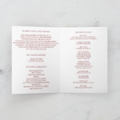 Orange Damask Wedding Program Card Programm (Innenseite)