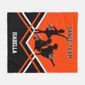 Orange Dance / Cheer Team Kids Fleecedecke (Vorderseite (Horizontal))