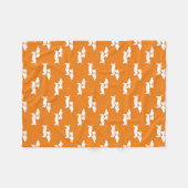 Orange Dancing Dackeln Fleece Blanket Design (Vorderseite (Horizontal))