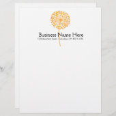 Orange Dandelion Blume Letterhead Design Briefkopf (Vorne/Hinten)