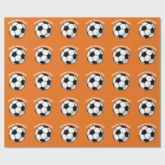 Orange-Dankopfpapier für Coach-Fußball Geschenkpapier (Flach)