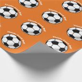 Orange-Dankopfpapier für Coach-Fußball Geschenkpapier (Ecke)
